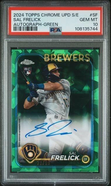 2024 Topps Chrome Update Sapphire Sal Frelick Auto Green /99 🔥PSA 10 🔥GEM MINT