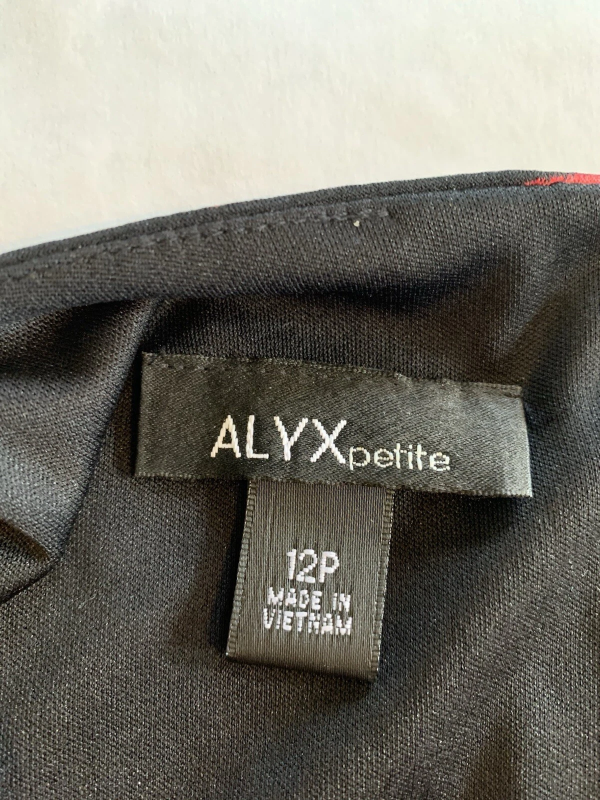 Abito ALYX Petite taglia 12P senza maniche rosa a righe top nero gonna con cintura dietro Zi