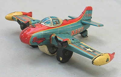 vintage tin toy airplanes