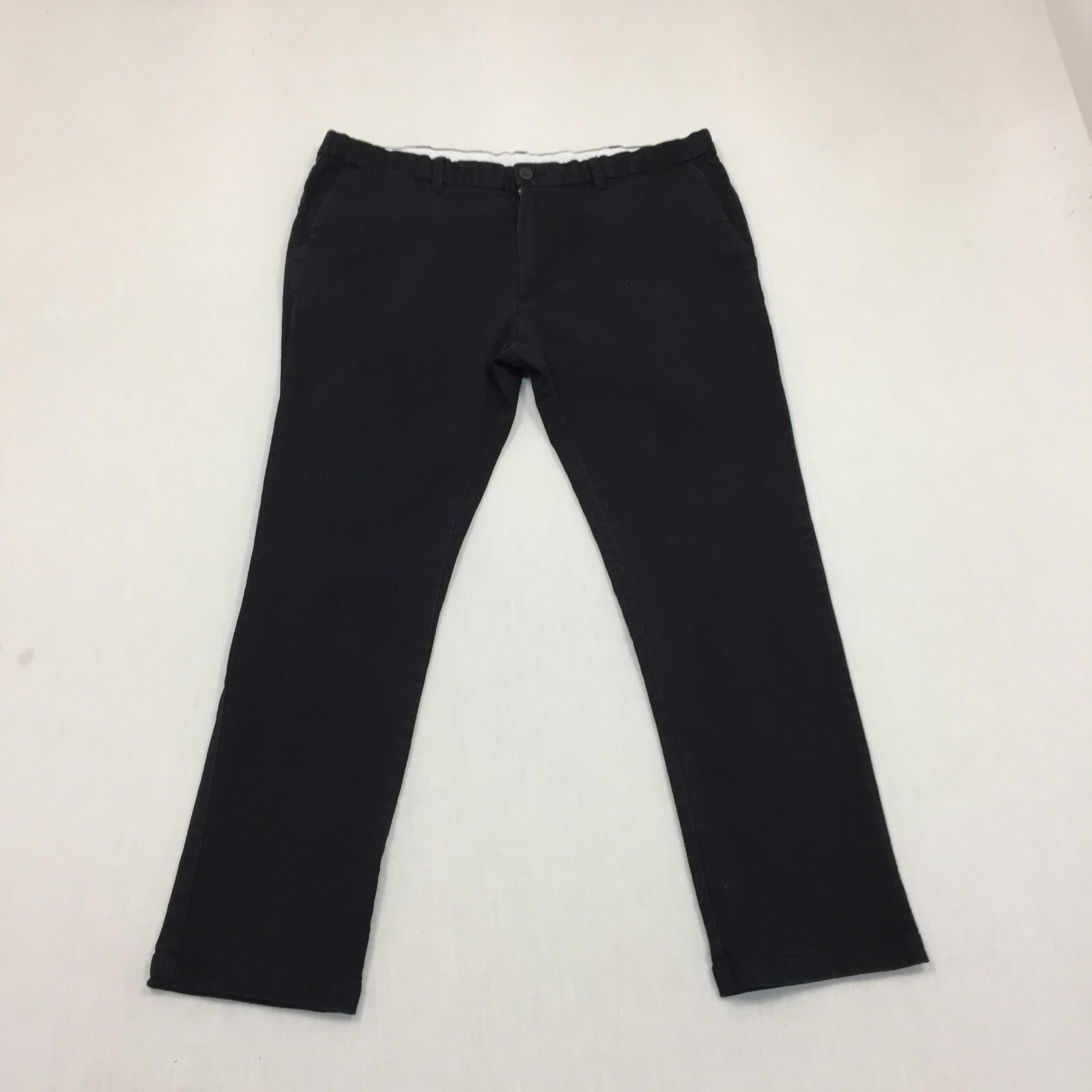 M&S Autograph Chino Trousers Mens W40 L31 Slim Fit Black (40R)