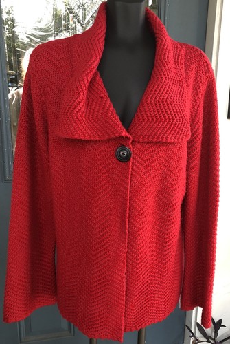 Red Cardigan Sweater, Size XL | eBay