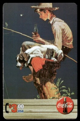 1995 Collect-A-Card The Coca-Cola Collection $3 Phone Cards #NNO Norman Rockwell
