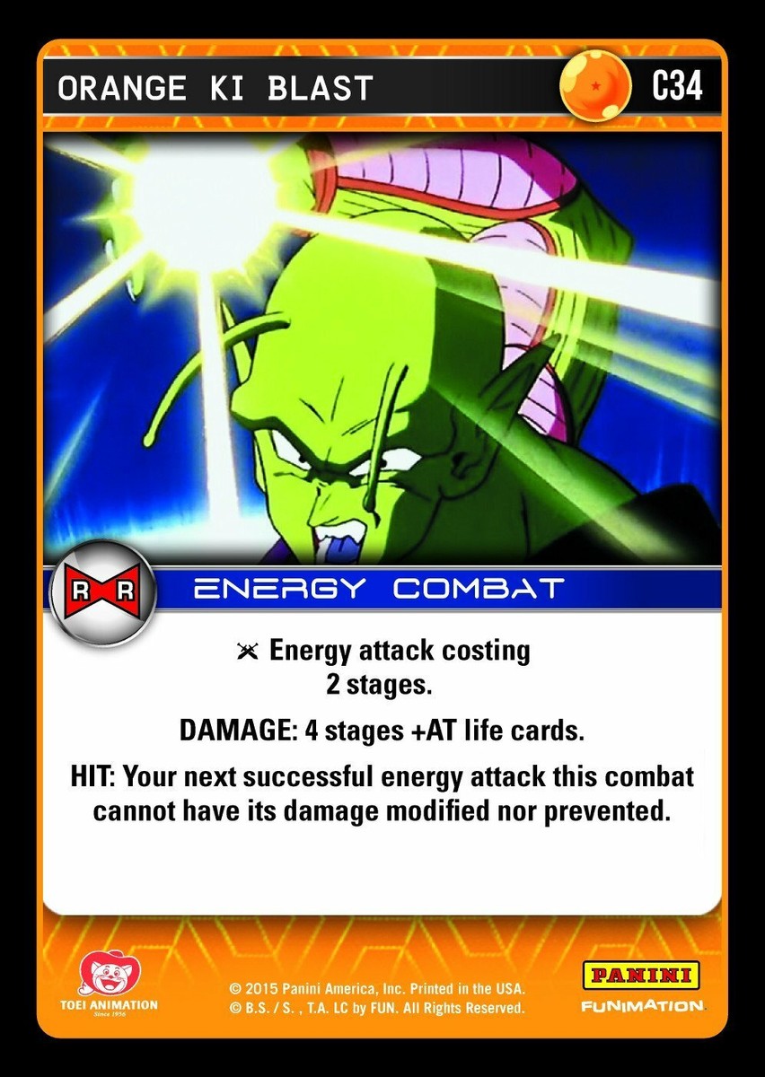 DBZ Dragon Ball Z TCG Card Panini Evolution C34 Orange Ki Blast | eBay