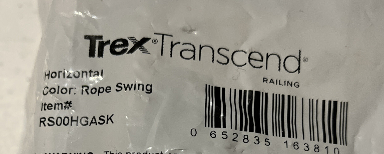 [15 Gaskets 4 Blocks]Trex Transcend Rail Gaskets Rope Swing RS00HGASK