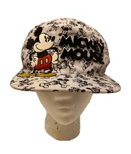 Disney Parks Mickey Mouse Snapback Hat Graffiti All Over Print Cap Adult 57-60