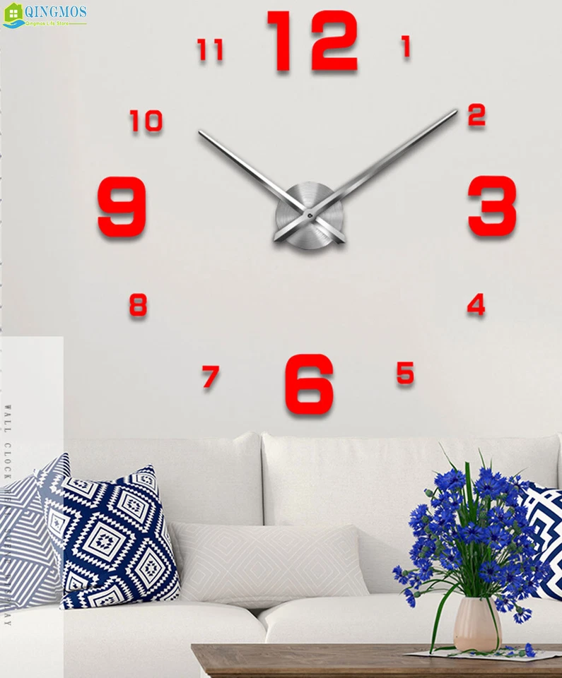 Acrylic Stickers Wall Clock Watch Decor Living Room Quartz Needle Modern Design - Image 3 of 4