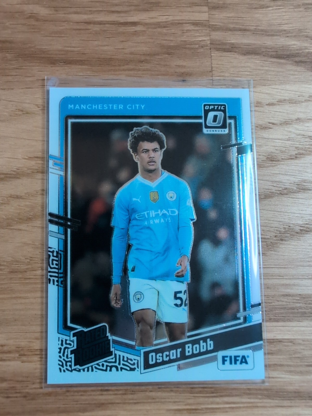 2023-24 Panini Donruss FIFA Oscar Bobb Optic Rated Rookie RC #178 Manchester