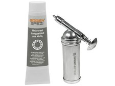 SÄGENSPEZI Universal Fettpresse für Umlenksterne Spritze Pumpe inkl. 100g Fett