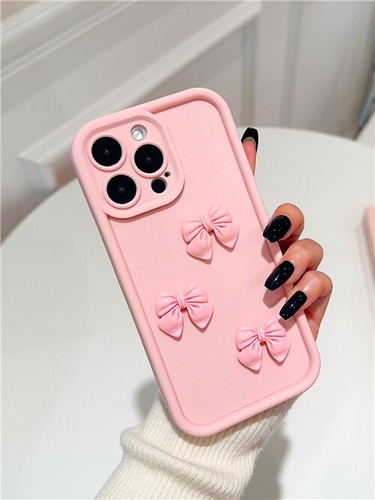 Pink Bow Phone Cover For iPhone 15 Plus 14 13 12 11 Pro Max X XR Luxury Case - Picture 6 of 7