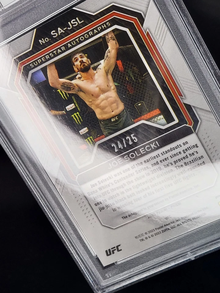 2023 Prizm Ufc Mojo Rookie Auto Joe Solecki Psa 8 Pop-1 💎  - Image 3 of 3