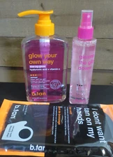 B.TAN THE GLOW DOWN & GLOW YOUR OWN WAY  SELF TANNER SET WITH MITT