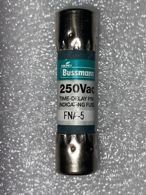 COOPER BUSSMANN FNA-5 (BP/FNA-5, FNA5) Dual , Time-Delay fuses, 5A,125V