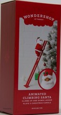 Wondershop Animated Climbing Santa Up Down Ladder Playing Christmas Carol NIB