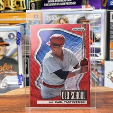 2022 Panini Prizm Baseball Old School Carl Yastrzemski Red Wave Prizm /99