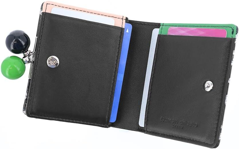 Tsumori Chisato Bi-fold wallet with clasp, Glitter Flower 57856-01