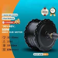 Motore mozzo ruota anteriore posteriore 36V 48V 500W 20 24 26er neve ebike grasso brushless ingranaggio