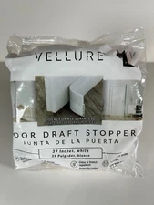 Vellure Brand Door Draft Stopper 39 inches White Item TDI-004-01