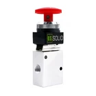 U.S. Solid Pneumatic Mechanical Valve 3 Way 2 Position 1/4 in Manual Control