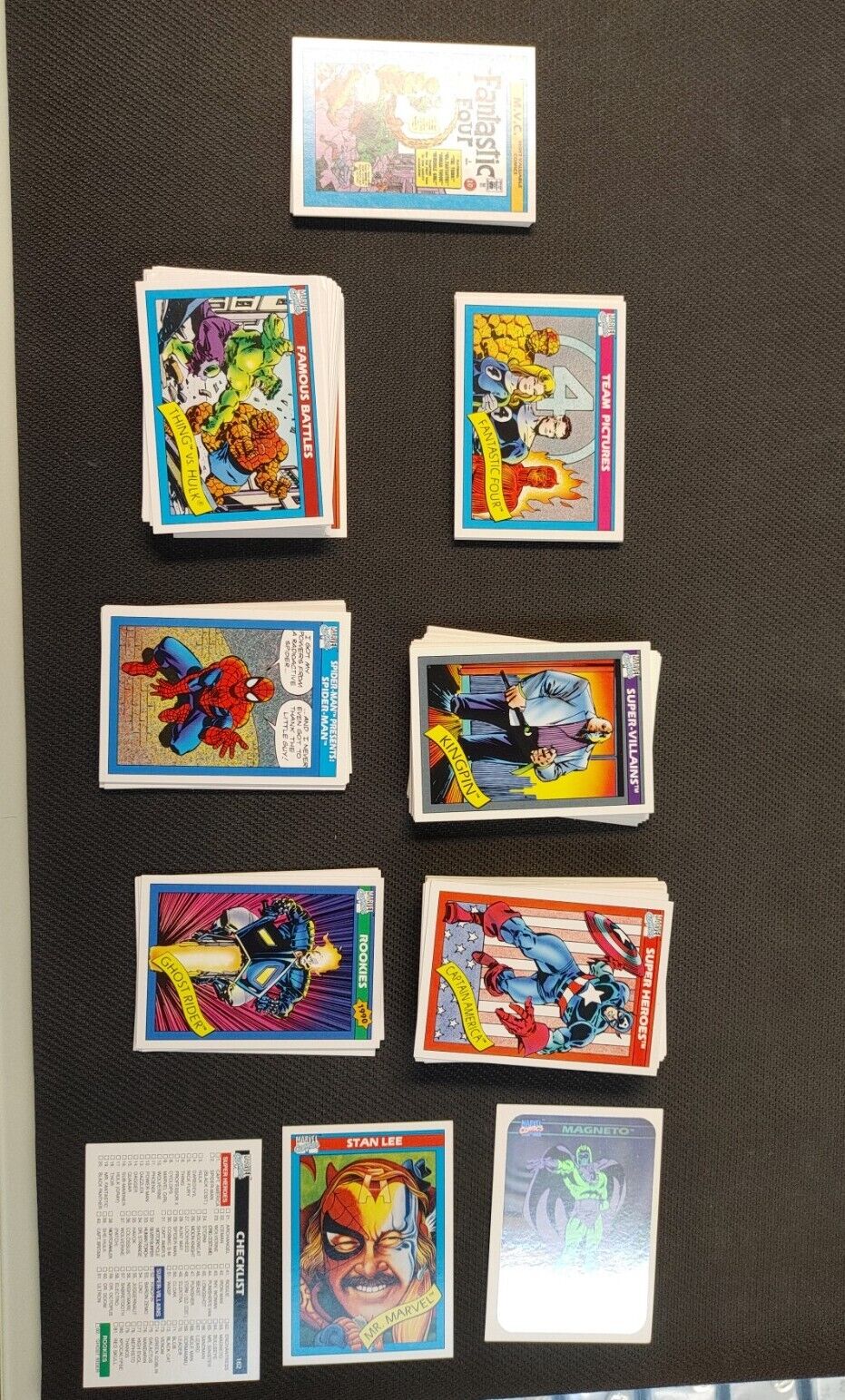 1990 Marvel Comics Series 1 Trading Card Set Complete Impel  1-162w/1 halo- ENN