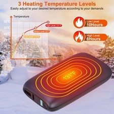Portable Electric Hand Warmer USB Rechargeable Power Bank Double Side Heat