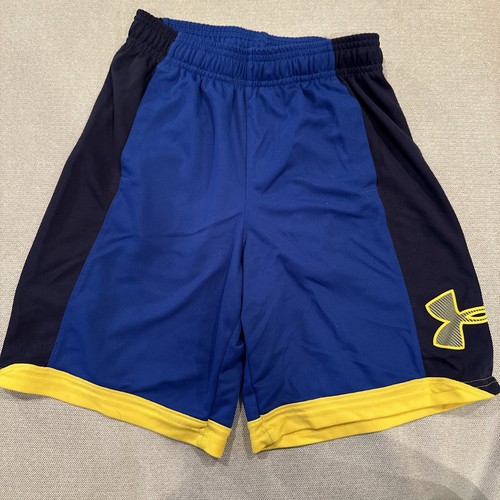Boy's UNDER ARMOUR Blue Loose HeatGear Athletic Shorts Youth Medium YM Logo - Picture 1 of 6