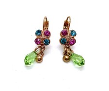 Mariana Earrings Charming Multicolor Swarovski Crystals Seashell Ambrosia Coll.