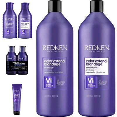 Redken Color Extend Blondage Shampoo, Conditioner & Treatment 300ml-1000ml Optionen