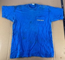 Vintage 80s 90s Dacotah Paper Co Blank Plain Pocket Tee Distressed Surf Skate