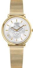 Versace VE8102319 V-Circle Lady white gold Stainless Steel Women's Watch NEW
