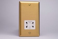 Varilight Classic Brushed Brass Range - White Plastic Switches & Inserts