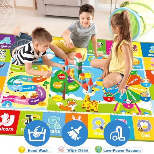 Kids Rug for Playroom, Kids ABC Educational Rug for Kids Room, 78.7 X 59 INCH - Picture 6 of 7