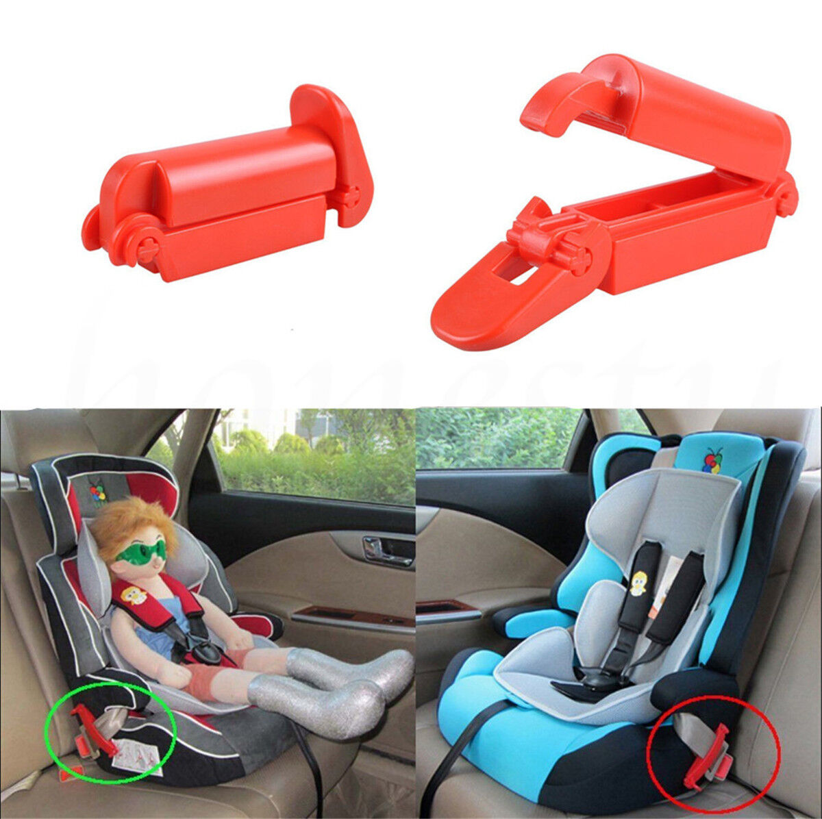 Kids Children Car Seat Safety Belt Clip Buckle Child Toddler Safe Strap Lock