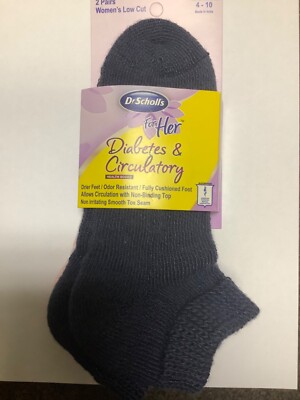 Dr. Scholls Women's Diabetes and Circulatory low cut denim pink socks ...