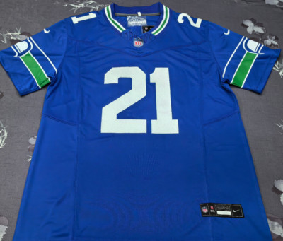 Devon Witherspoon #21 Seahawks FUSE Royal Sewn Stitched Jersey.