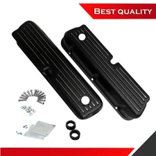 Tall Valve Cover w/Hole Suit Ford SBF 5.0L 289 302 351W 1962-1985 Black Aluminum