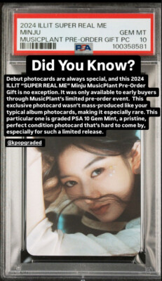 ILLIT SUPER REAL ME MUSICPLANT PRE-ORDER GIFT PHOTOCARD MINJU GEM