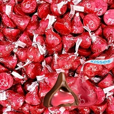 HERSHEY'S KISSES-CHERRY CORDIAL CENTER MILK CHOCOLATE CANDY-BULK VALUE LIMITED!!