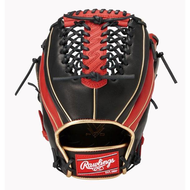 Guante de béisbol Rawlings HYPER TECH COLOR dorado ambidiestro 12,0 negro escarlata FS