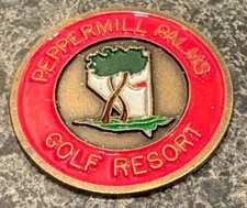 Peppermill Palms Golf Resort vintage logo red Ball Marker