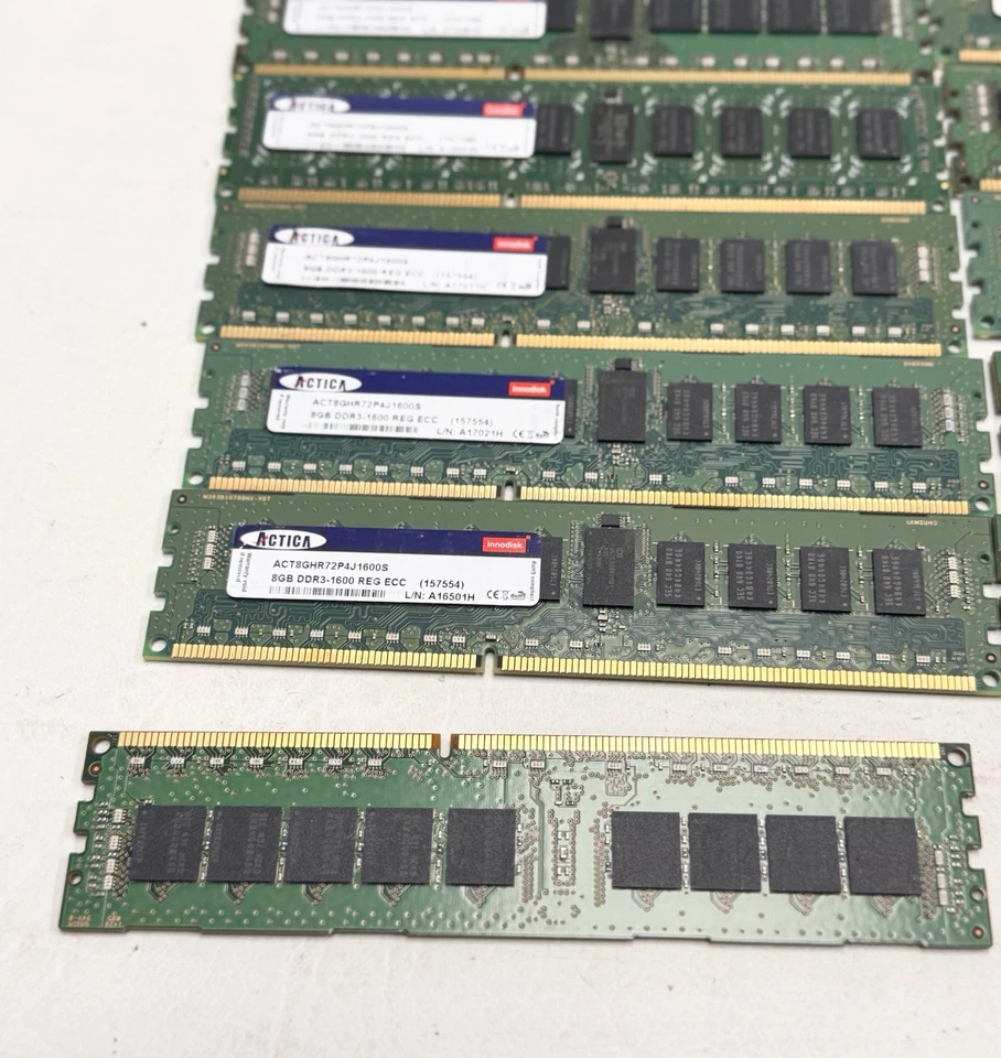 192GB (24x8GB) ACTICA DDR3-1600 ECC REG Server Memory ACT8GHR72P8J1600S - Image 3 of 3