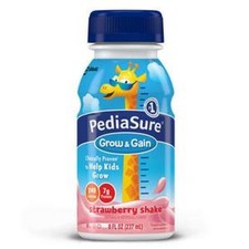 PediaSure Grow Gain Shake, Strawberry, 8 ounce Bottle, Ready to Use, 58055