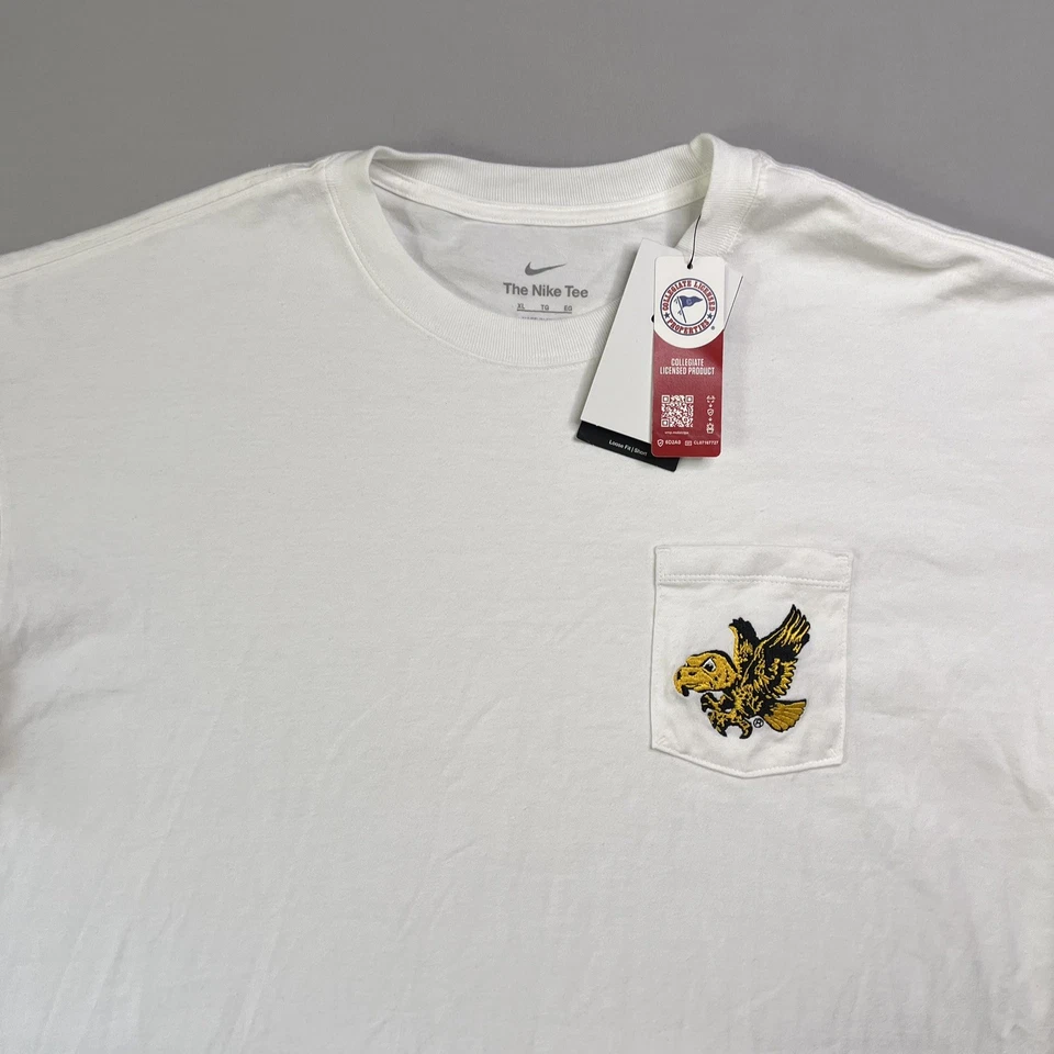 Nike Iowa Hawkeyes Shirt Mens X-Large White Embroidered Logo Pocket Long Sleeve - Image 2 of 4