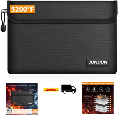 Feuerfeste Dokumententasche JUNDUN 8-Lagig 27x17cm