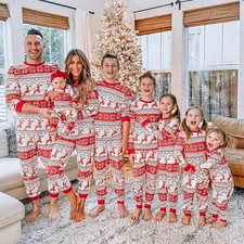 Mommy and Me Clothes 2026 New Christmas Pajamas Set for Family Soft Cute Sleepwe