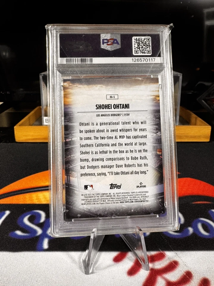Shohei Ohtani 2025 Topps Home Field Advantage SSP Los Angeles Dodgers PSA 9 - Image 2 of 2