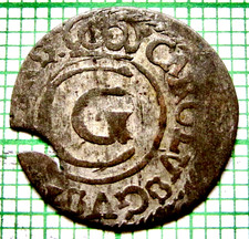MEDIEVAL LIVONIA RIGA SWEDISH ADMINISTRATION Carl X Gustav 1656 SOLIDUS Billon