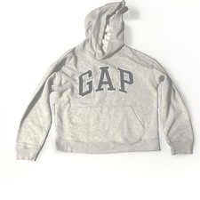 GAP Kids Boys XL Gray Solid Pullover Hoodie Long Sleeve w/ Hood