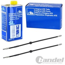 2xATE BREMSSCHLAUCH VORDERACHSE+1L ATE DOT 4 passend für VW T4 T5 T6 7HM 7HB SGF