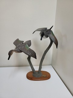 Ducks Unlimited Pair Of Pintail Duck Decoy Flyers 1991 1992 By William Veasey