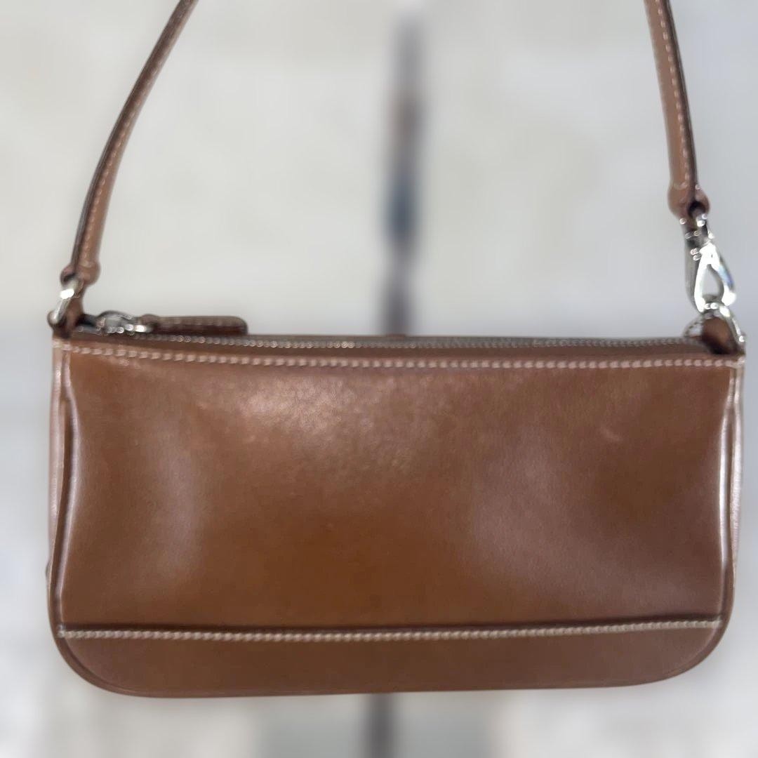 COACH Shoulder Bag Brown Leather  Authentic thumbnail 8